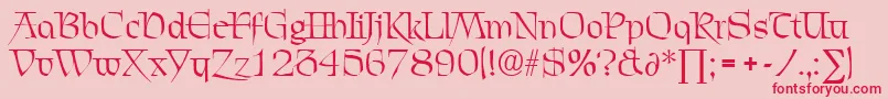 ChevalierDb-Schriftart – Rote Schriften auf rosa Hintergrund