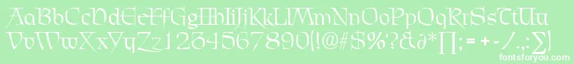 ChevalierDb-Schriftart – Weiße Schriften auf grünem Hintergrund