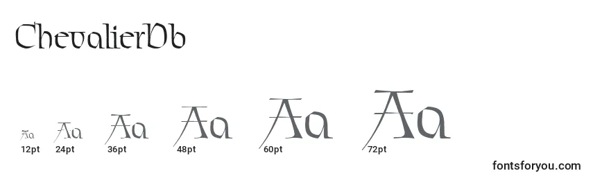 ChevalierDb Font Sizes