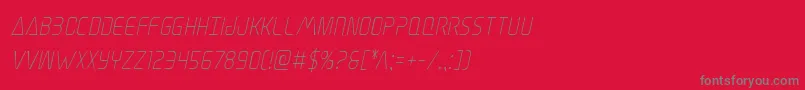 Elitedangercondital Font – Gray Fonts on Red Background