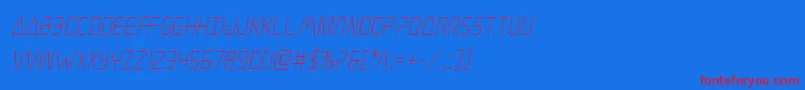 Elitedangercondital Font – Red Fonts on Blue Background