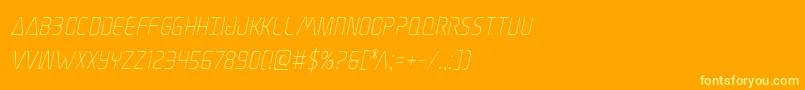 Elitedangercondital Font – Yellow Fonts on Orange Background