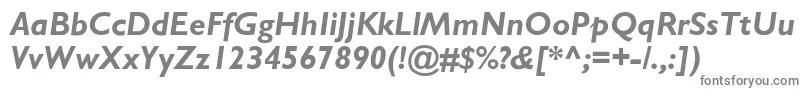 Więcej informacji o czcionce Gillsans Bolditalic Czcionka Gillsans Bolditalic – szare czcionki