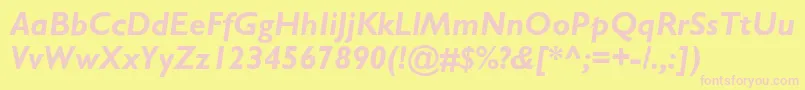 More about Gillsans Bolditalic Font Gillsans Bolditalic Font – Pink Fonts on Yellow Background