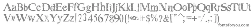 DustSerif-fontti – harmaat kirjasimet valkoisella taustalla