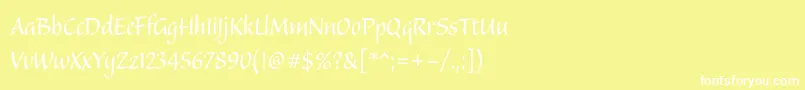 Balzanostd Font – White Fonts on Yellow Background