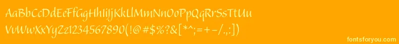 Balzanostd Font – Yellow Fonts on Orange Background