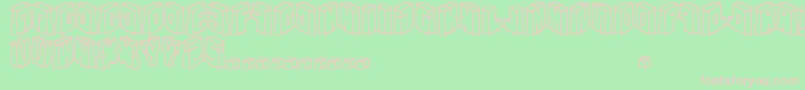 In The Flesh Font – Pink Fonts on Green Background