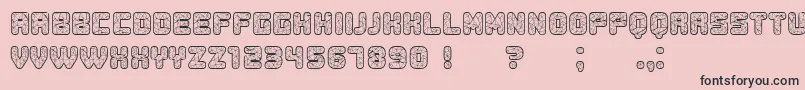 Duration Font – Black Fonts on Pink Background