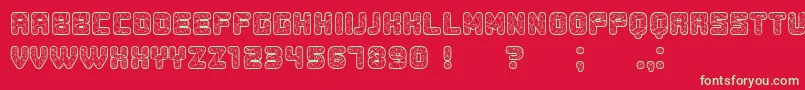 Duration Font – Green Fonts on Red Background