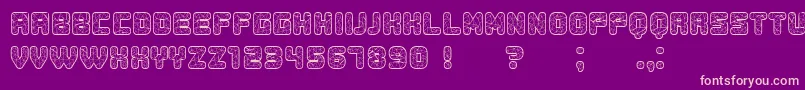 Duration Font – Pink Fonts on Purple Background