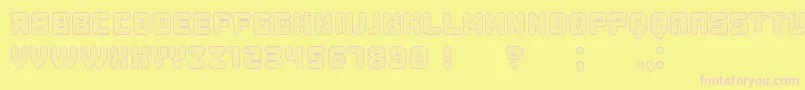 Duration Font – Pink Fonts on Yellow Background