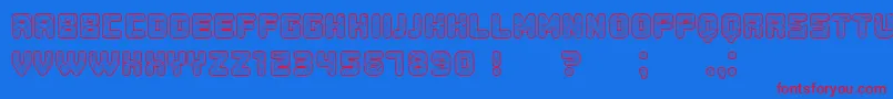 Duration Font – Red Fonts on Blue Background