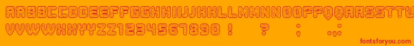 Duration Font – Red Fonts on Orange Background