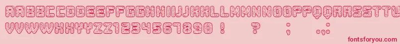Duration Font – Red Fonts on Pink Background