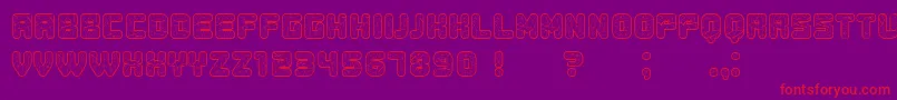 Duration Font – Red Fonts on Purple Background