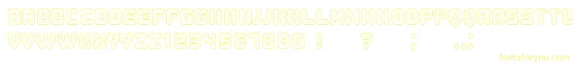 Duration Font – Yellow Fonts on White Background