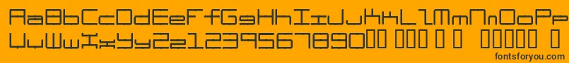 Oscilloscope4 Font – Black Fonts on Orange Background