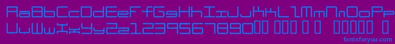 Oscilloscope4 Font – Blue Fonts on Purple Background