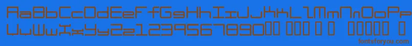 Oscilloscope4 Font – Brown Fonts on Blue Background