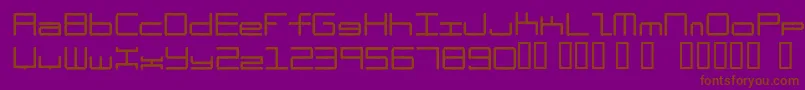 Oscilloscope4 Font – Brown Fonts on Purple Background