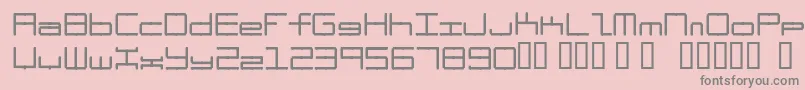フォントOscilloscope4 – ピンクの背景に灰色の文字