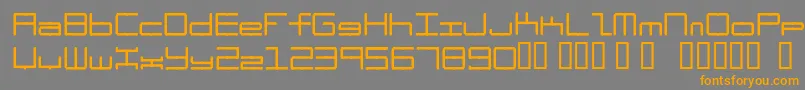 Oscilloscope4 Font – Orange Fonts on Gray Background