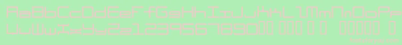 Oscilloscope4-Schriftart – Rosa Schriften auf grünem Hintergrund