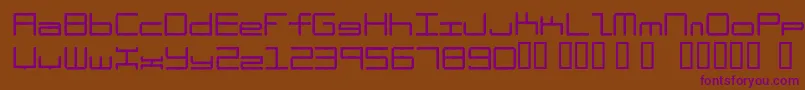 Oscilloscope4 Font – Purple Fonts on Brown Background