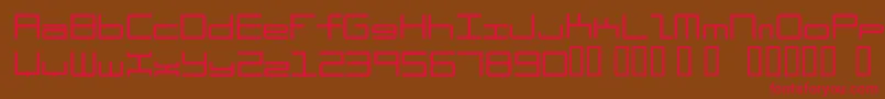 Шрифт Oscilloscope4 – красные шрифты на коричневом фоне