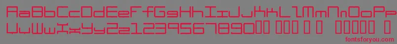 Oscilloscope4-Schriftart – Rote Schriften auf grauem Hintergrund