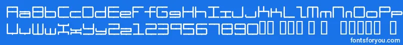 Шрифт Oscilloscope4 – белые шрифты на синем фоне