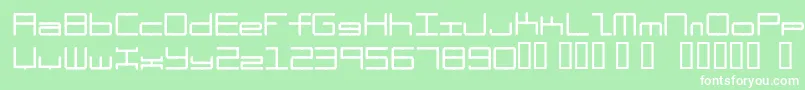 Oscilloscope4 Font – White Fonts on Green Background