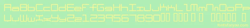 Oscilloscope4 Font – Yellow Fonts on Green Background