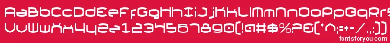 Thunder2v2c Font – White Fonts on Red Background