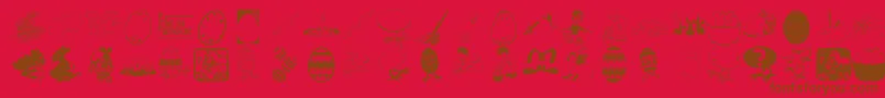 Eastereggs Font – Brown Fonts on Red Background