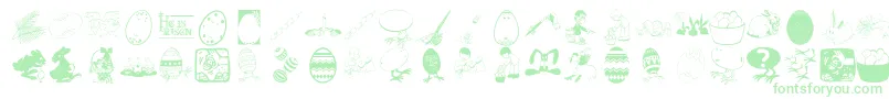 Czcionka Eastereggs – zielone czcionki