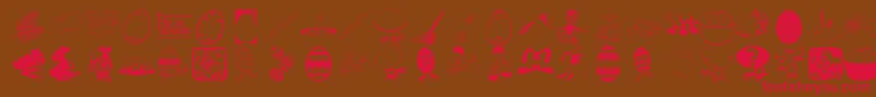 Eastereggs Font – Red Fonts on Brown Background