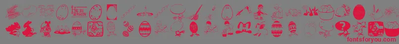 Eastereggs Font – Red Fonts on Gray Background
