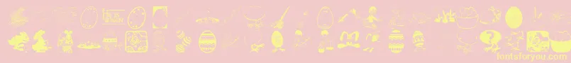Подробнее о шрифте Eastereggs Шрифт Eastereggs – жёлтые шрифты на розовом фоне