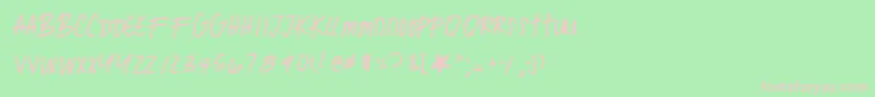 Ghostofmars Font – Pink Fonts on Green Background