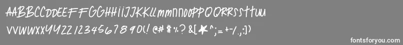 Ghostofmars Font – White Fonts on Gray Background