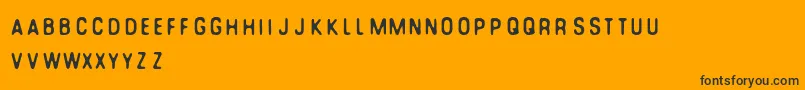 YouCanMakeYourOwnFont Font – Black Fonts on Orange Background