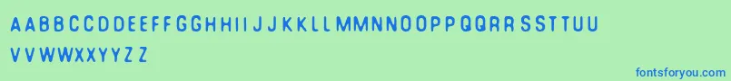 YouCanMakeYourOwnFont Font – Blue Fonts on Green Background