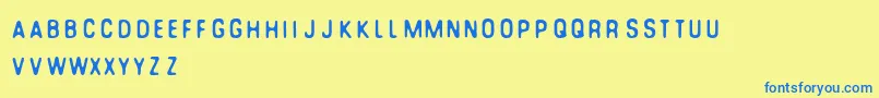 fuente YouCanMakeYourOwnFont – Fuentes Azules Sobre Fondo Amarillo