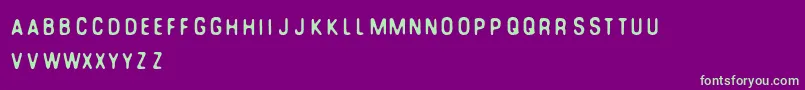 YouCanMakeYourOwnFont Font – Green Fonts on Purple Background