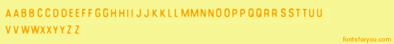 YouCanMakeYourOwnFont Font – Orange Fonts on Yellow Background