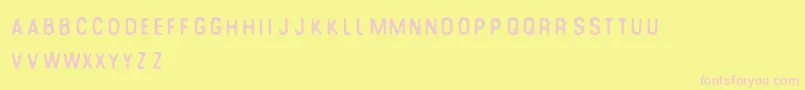 YouCanMakeYourOwnFont Font – Pink Fonts on Yellow Background