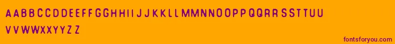YouCanMakeYourOwnFont Font – Purple Fonts on Orange Background