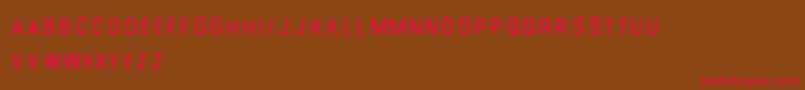 YouCanMakeYourOwnFont-Schriftart – Rote Schriften auf braunem Hintergrund